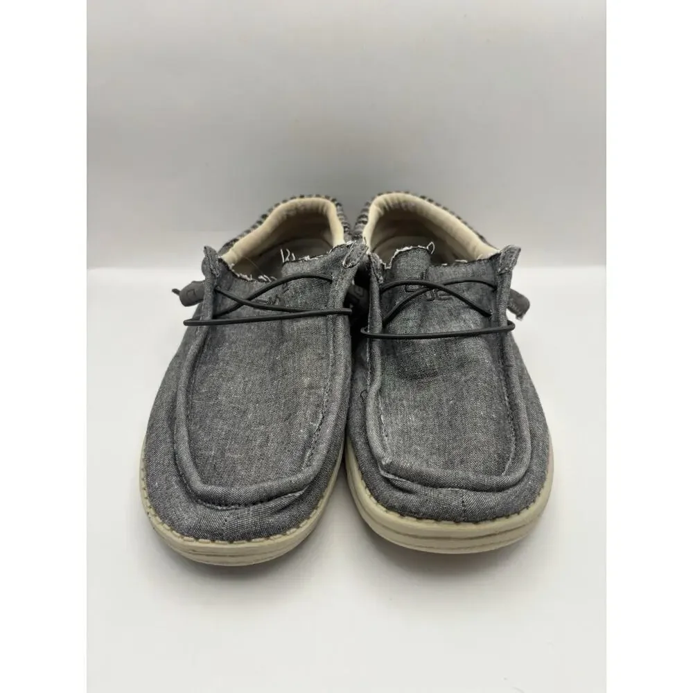 Hey Dude Wally Gray Slip On Shoes Men Size 9